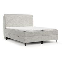 Spyruoklinė lova šviesiai pilkos spalvos su sandėliavimo vieta 160x200 cm Melba – Maison de Rêve