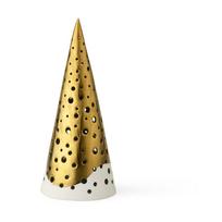 Aukso spalvos porcelianinė žvakidė Kähler Design Nobili, 19 cm aukščio