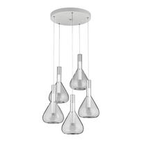 Kabantis šviestuvas baltos spalvos LED ø 55 cm su stiklo gaubtu Cipera – CINQUE