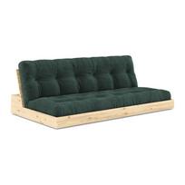 Sulankstoma sofa iš kordinio velveto tamsiai žalios spalvos 196 cm Base – Karup Design