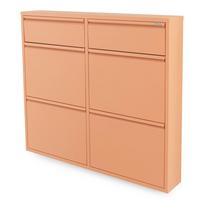 Rausvos spalvos iš metalo atlenkiama spintelė batams 98x86x15 cm Billy – Spinder Design