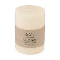 Kreminės baltos spalvos žvakė Eco candles by Ego decor Friendly, degimo trukmė 37 val.