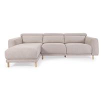 Smėlio spalvos kampinė sofa (kairysis kampas) Singa - Kave Home