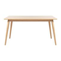 Prailginamas valgomojo stalas natūralios spalvos su ąžuolo dekoro stalviršiu 150x90 cm Barrali – Unique Furniture