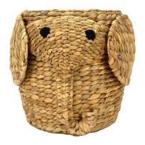 Iš vandens hiacinto vaikiškas krepšys natūralios spalvos ø 30x35 cm Elephant – Compactor