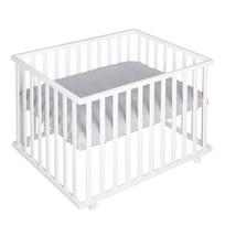 Baltos spalvos maniežas vaikams ant ratukų 100x75 cm Style – Roba