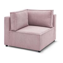 Modulinė sofa šviesiai rožinės spalvos iš kordinio velveto (kintama) Nihad modular – Bobochic Paris