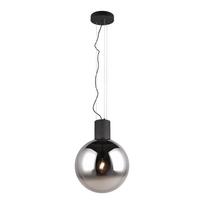 Kabantis šviestuvas juodos spalvos LED ø 50 cm su stiklo gaubtu Cipallone – CINQUE