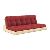 Sulankstoma sofa iš kordinio velveto raudonos spalvos 196 cm Base – Karup Design