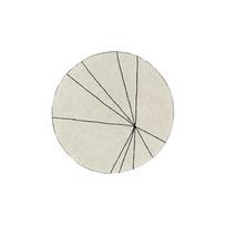 Skalbiamas/rankų darbo iš medvilnės apvalios formos kilimas kreminės spalvos ø 160 cm Trace Beige – Lorena Canals