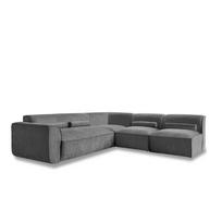 Kampinė sofa pilkos spalvos (su dešiniuoju kampu) Flex Felix – Miuform