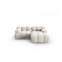 Iš velveto modulinė kampinė sofa smėlio spalvos (su dešiniuoju kampu) Bellis – Micadoni