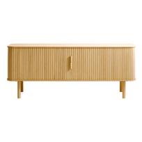 TV spintelė natūralios spalvos iš ąžuolo 160x56 cm Cavo – Unique Furniture