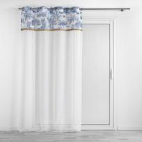 Permatoma užuolaida baltos spalvos/mėlynos spalvos 140x240 cm Amazonia – douceur d'intérieur