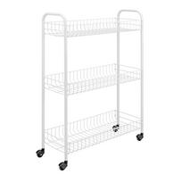 Trijų pakopų mobilus vonios kambario stovas Metaltex Laundry, 23 x 84 cm