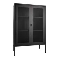 Iš metalo vitrina juodos spalvos 80x120 cm Melbourne – House Nordic