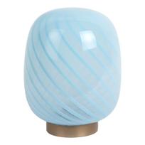 Šviesiai mėlynos spalvos stalinis šviestuvas (aukštis 20 cm) su stiklo gaubtu Summer Globe – Leitmotiv