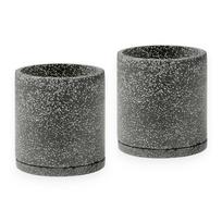 2 tamsiai pilkų gėlių vazonų rinkinys Bonami Selection Terrazzo, ø 26 cm
