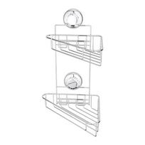 Klijuojama iš metalo Kampinė vonios lentyna sidabrinės spalvos Bestlock Bath – Compactor