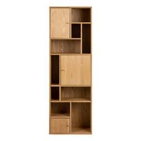 Knygų spinta natūralios spalvos iš ąžuolo 61x180 cm Rangoon – Actona