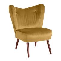 Geltonas krėslas Max Winzer Sari Velvet