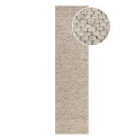 Rankų darbo iš vilnos mišinio kilimas šviesiai pilkos spalvos 60x230 cm Minerals – Flair Rugs