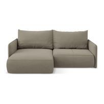 Smėlio spalvos sulankstoma/su sandėliavimo vieta kampinė sofa (su kairiuoju kampu) Nanea – Makamii