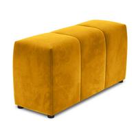 Geltonos spalvos aksominis modulinės sofos porankis Rome Velvet - Cosmopolitan Design