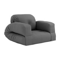 Tamsiai pilkas minkštas lauko krėslas Karup Design OUT™ Hippo