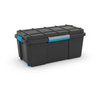Iš plastiko daiktadėžė juodos spalvos su dangčiu 78x39,5x35 cm Scuba Box – KIS