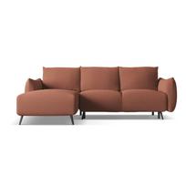 Rožinės spalvos kampinė sofa (su kairiuoju kampu) Malie – Makamii