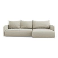 Kreminės spalvos sulankstoma/su sandėliavimo vieta kampinė sofa (su dešiniuoju kampu) Nanea – Makamii
