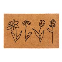 Iš kokoso pluošto grindų kilimėlis 40x70 cm Wildflowers – Hanse Home