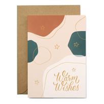Kalėdinis atvirukas iš perdirbto popieriaus su vokeliu Printintin Warm Wishes, A6 formato