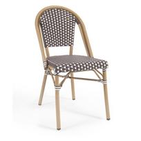 Baltos ir rudos spalvos lauko kėdė Kave Home Marilyn