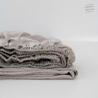 Iš lino paklodė natūralios spalvos su guma 140x200 cm Natural – Linen Tales