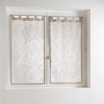 Permatomos užuolaidos rudos spalvos 2 vnt. 60x90 cm Haltona – douceur d'intérieur