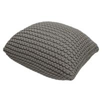 Pilkos spalvos pagalvėlė-pufas Bonami Essentials Knit