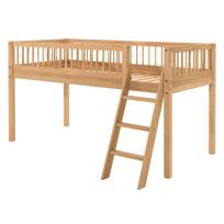 Paaukštinta iš ąžuolo masyvo vaikiška lova natūralios spalvos 90x200 cm Forrest – Vipack