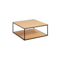 Žurnalinis staliukas su ąžuoliniu stalviršiu 80x80 cm Yona - Kave Home