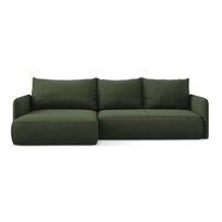 Žalios spalvos sulankstoma/su sandėliavimo vieta kampinė sofa (su kairiuoju kampu) Nanea – Makamii