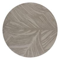 Pilkas vilnonis apvalus kilimas ø 160 cm Leaf - Flair Rugs