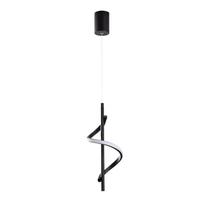 Juodos spalvos kabantis šviestuvas LED ø 16 cm Likma – Opviq lights