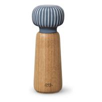 Prieskonių malūnėlis iš ąžuolo medienos su antracito spalvos porceliano detalėmis Kähler Design Hammershoi, aukštis 17,5 cm
