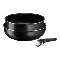 Aliuminio indų rinkinys 3 vnt. Ingenio Easy Cook & Clean Black - Tefal