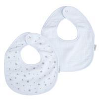 Iš muslino seilinukai vaikams baltos spalvos 2 vnt. – Bébé Douceur