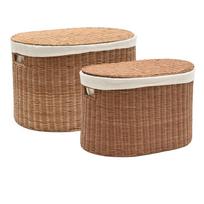 Iš rotango krepšiai 2 vnt. 50x36x32 cm Indali – Kave Home