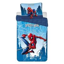 Mėlynos spalvos iš medvilnės viengulė vaikiška patalynė 140x200 cm Spider-man "Blue" – Jerry Fabrics