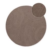 Rankų darbo taupe spalvos iš vilnos apvalios formos kilimas ø 120 cm Calmio – Hanse Home