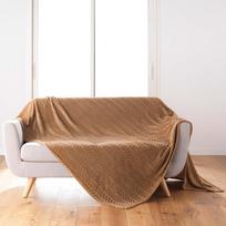 Iš mikroflanelės lovatiesė rudos spalvos 180x220 cm Arya – douceur d'intérieur